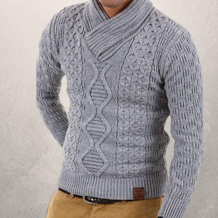Stilla | Uldscarf Krave Pullover Kabelstrik Vinterpullover