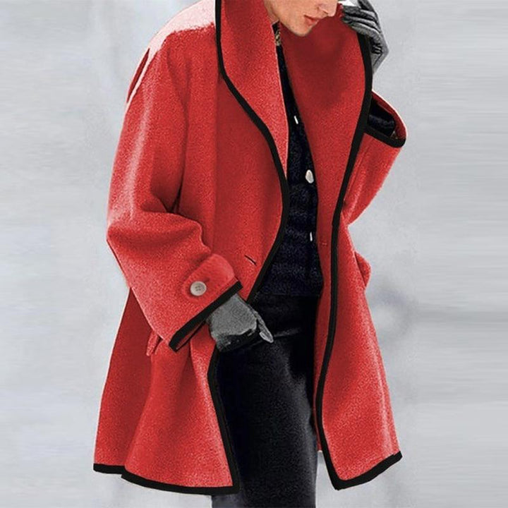 Stilla | Frakke Uldblanding Oversized Pasform Draperet Krave Lang Stil