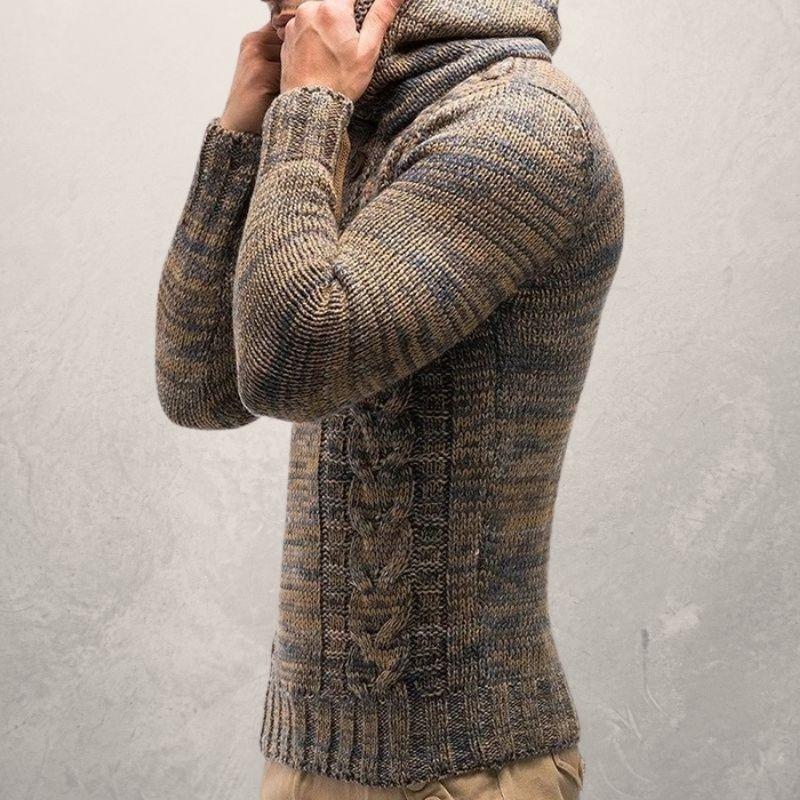 Stilla | Uld Kabelstrik Hættetrøje Slim Fit Pullover