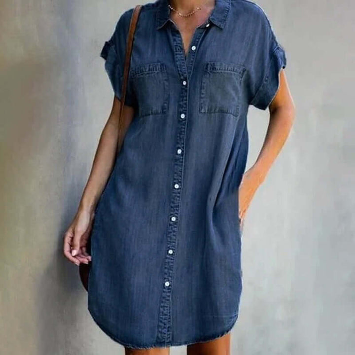Stilla | Elegante Denimkjole Med Magtdækning