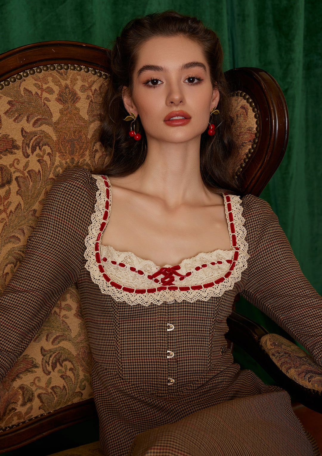 Stilla | Manor Houndstooth Korsetkjole