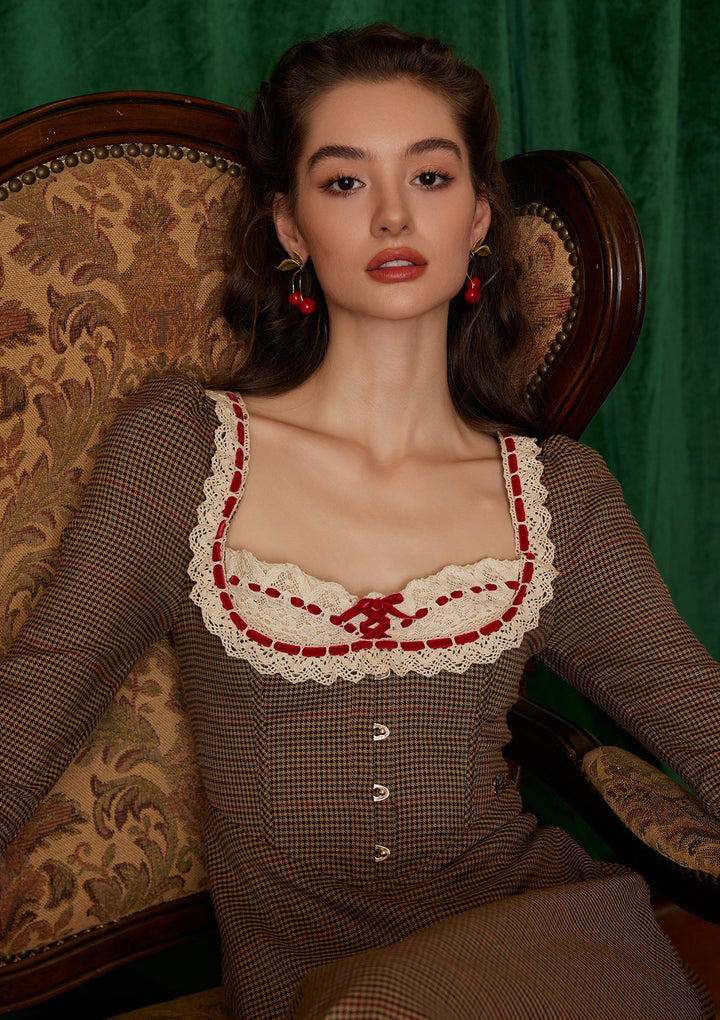 Stilla | Manor Houndstooth Korsetkjole