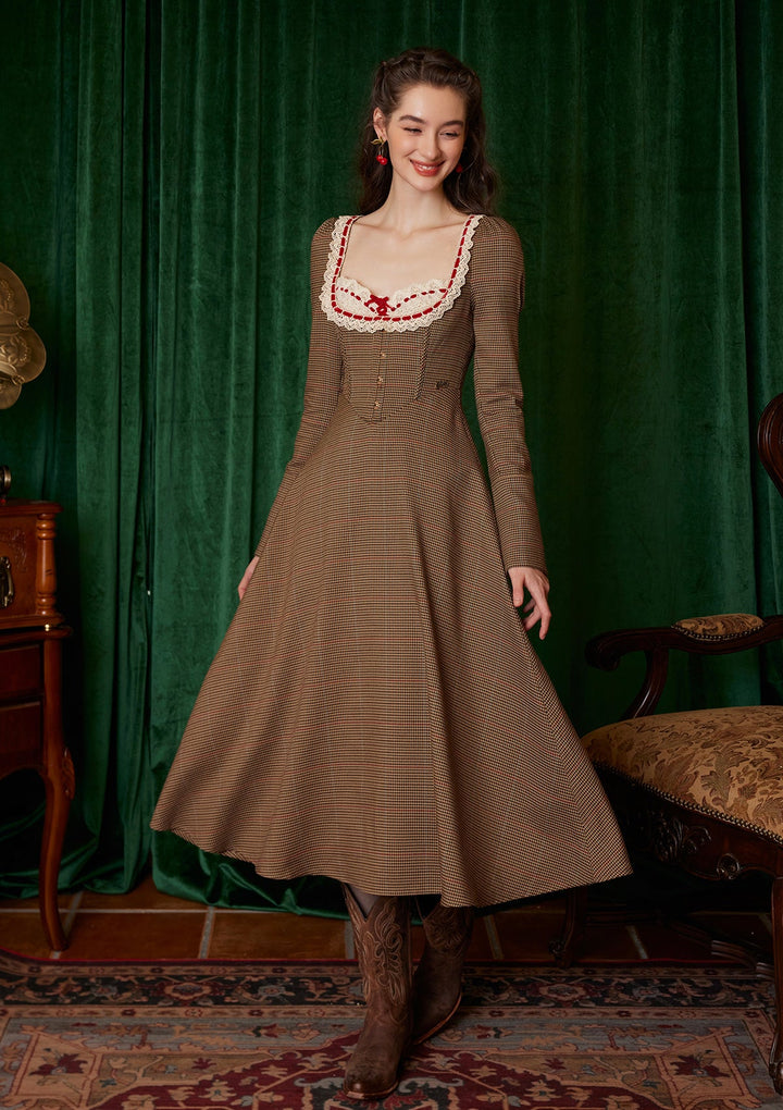 Stilla | Manor Houndstooth Korsetkjole