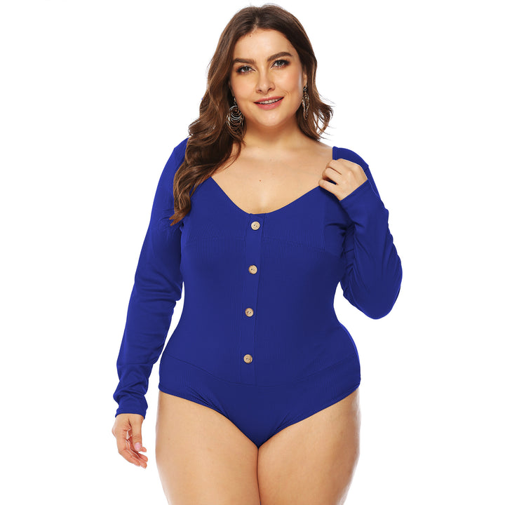 Damer Langærmet Knap-Front Bodysuit Stilla