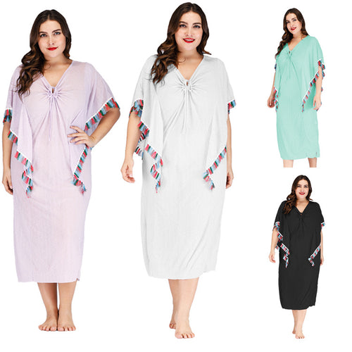 Dame Stilfuld Let Strand Kaftan Stilla