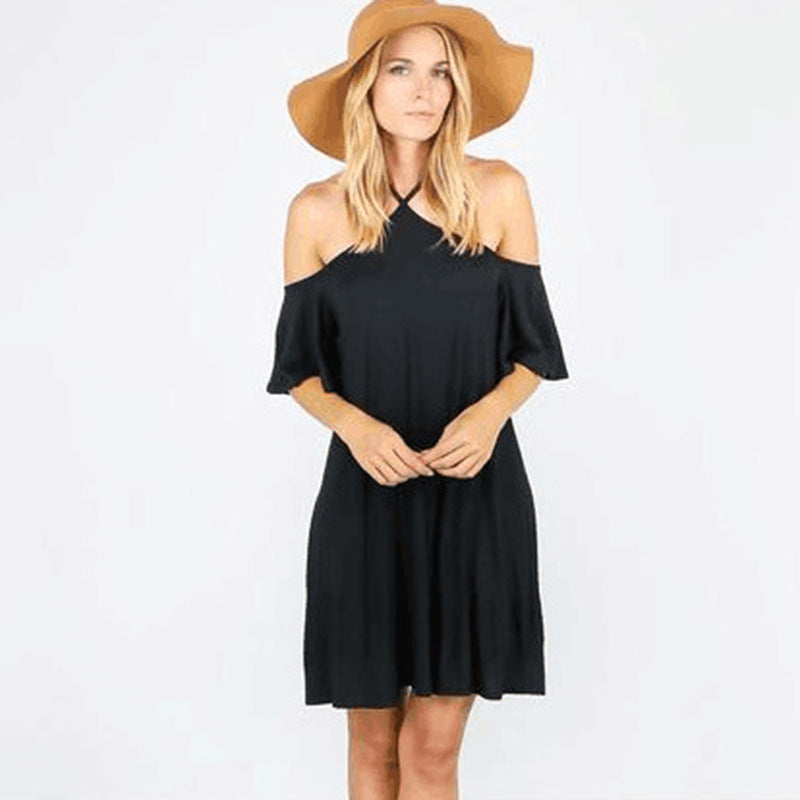 Off-Shoulder Udstillet Kjole til Damer Stilla