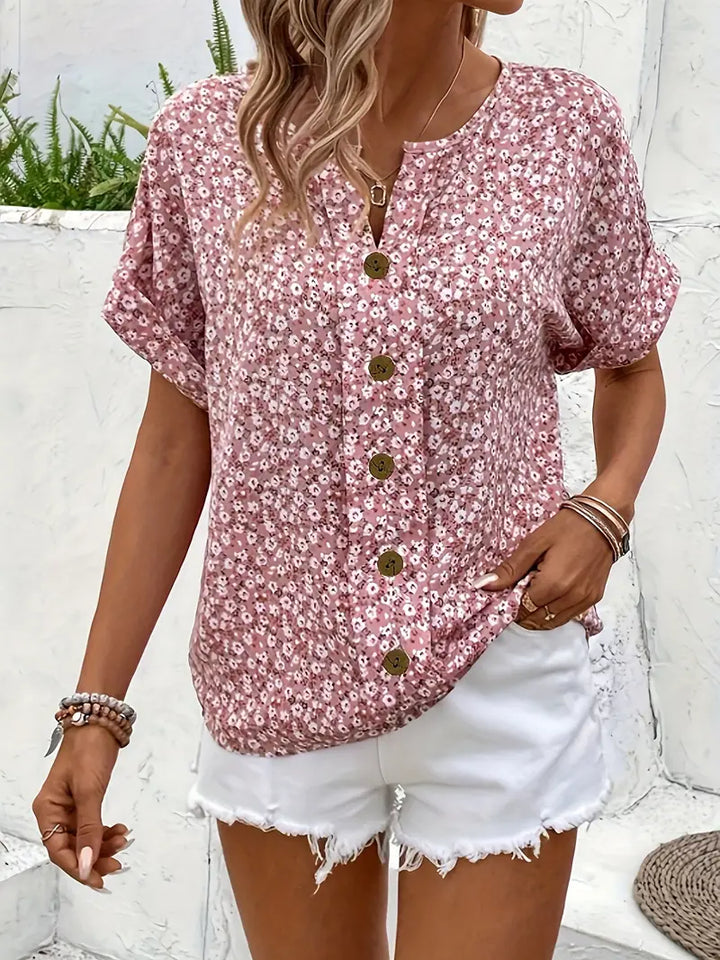 Stilla | Blomster Button up Bluse