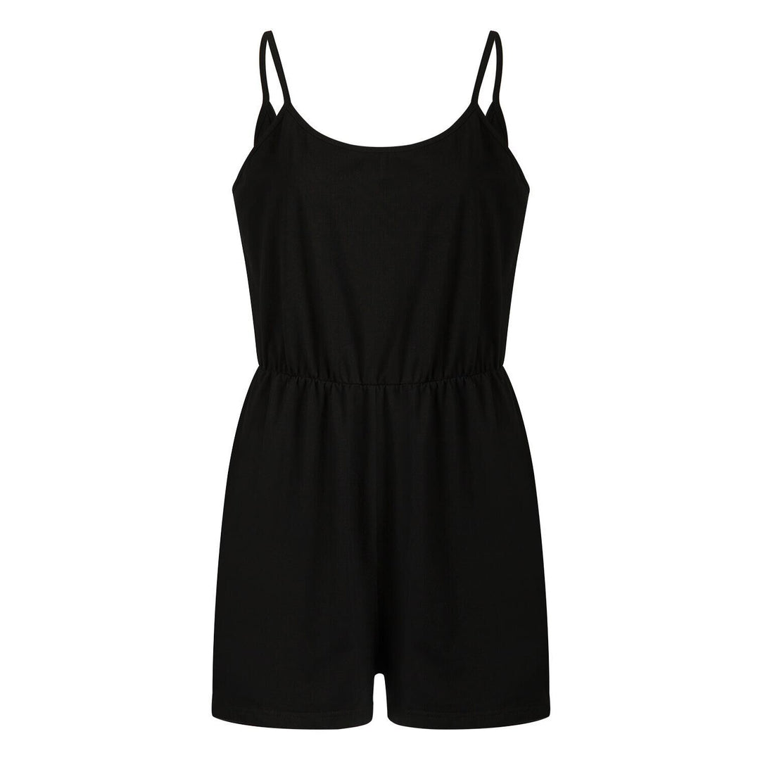 Dame stilfuld jumpsuit med justerbare stropper og elastisk talje Skovae
