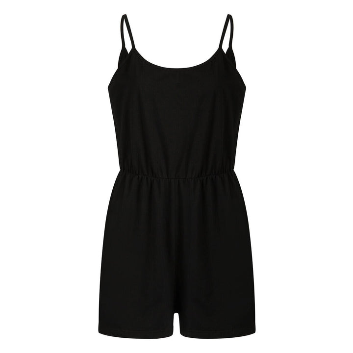 Dame stilfuld jumpsuit med justerbare stropper og elastisk talje Skovae