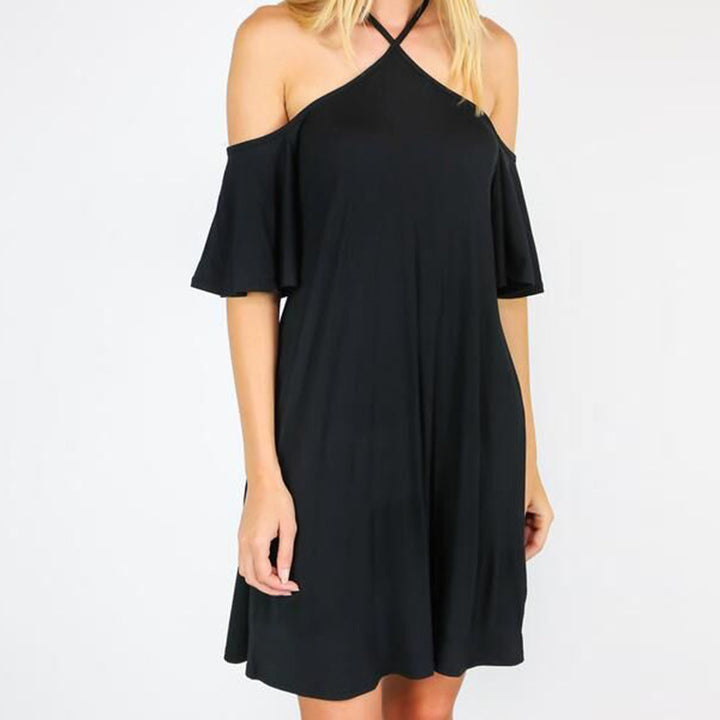 Off-Shoulder Udstillet Kjole til Damer Stilla