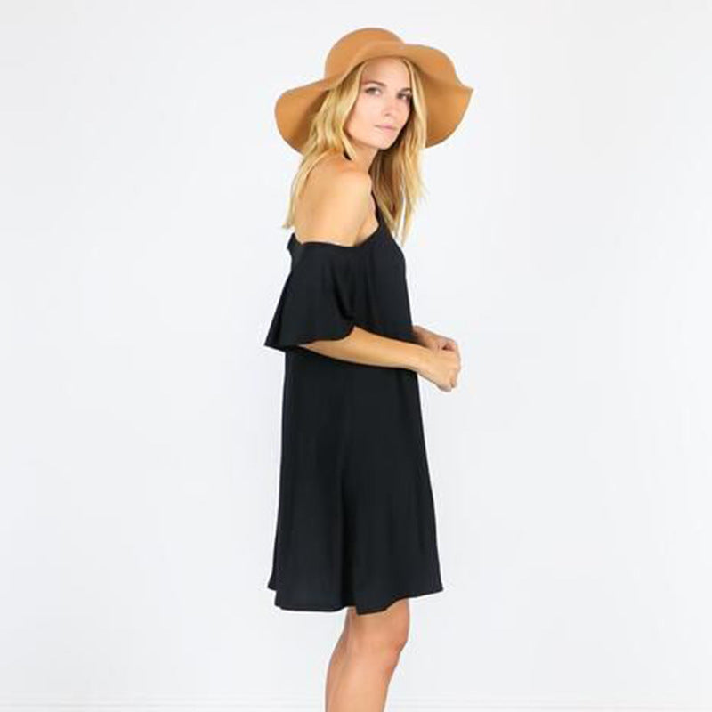 Off-Shoulder Udstillet Kjole til Damer Stilla