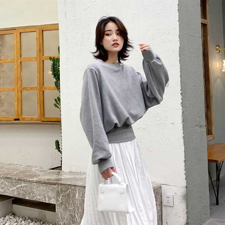 Dame casual oversized sweater med ballonformede ærmer Stilla