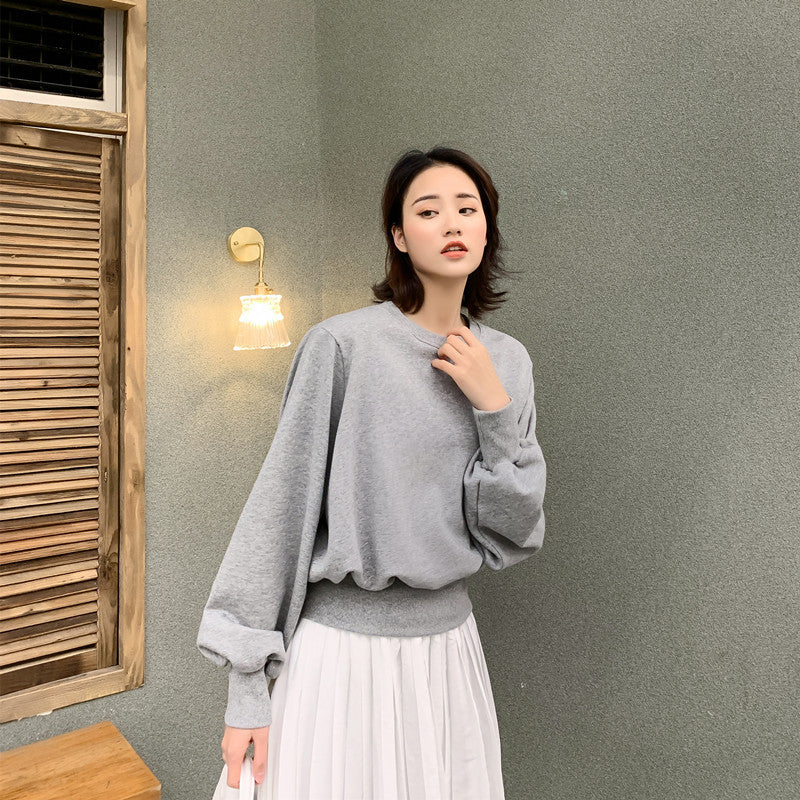 Dame casual oversized sweater med ballonformede ærmer Stilla