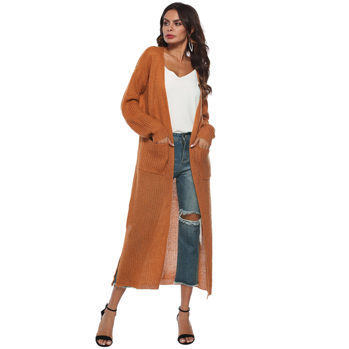Femme lang cardigan med lommer Stilla