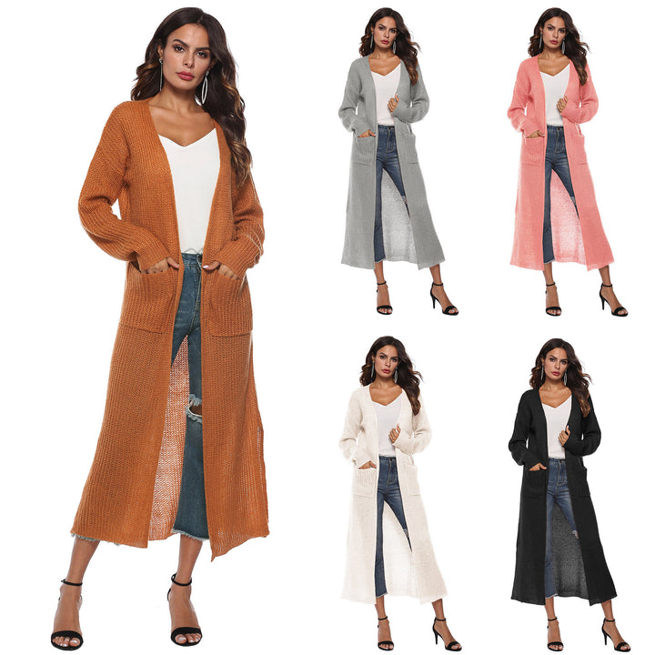 Femme lang cardigan med lommer Stilla