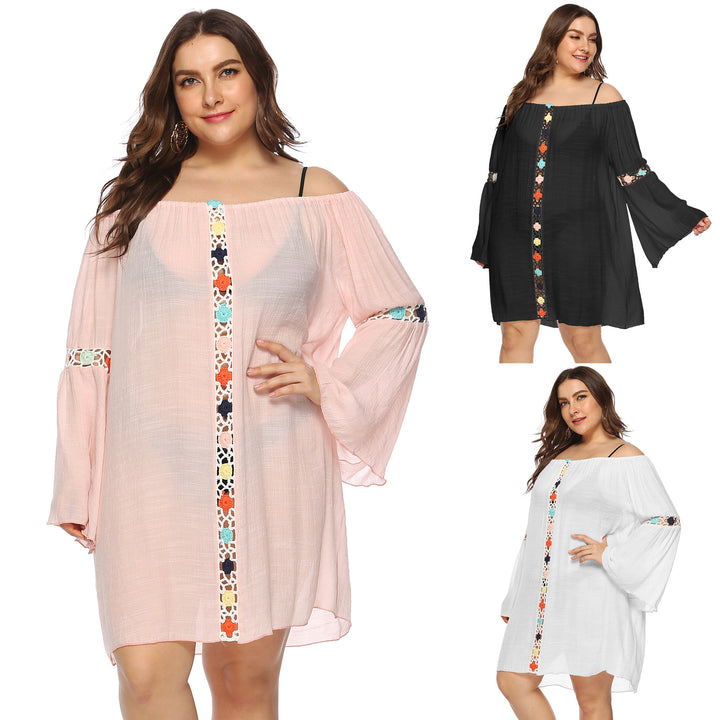 Dame Off-Shoulder Bestikket Overgangskjole Stilla