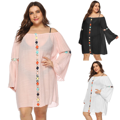 Dame Off-Shoulder Bestikket Overgangskjole Stilla