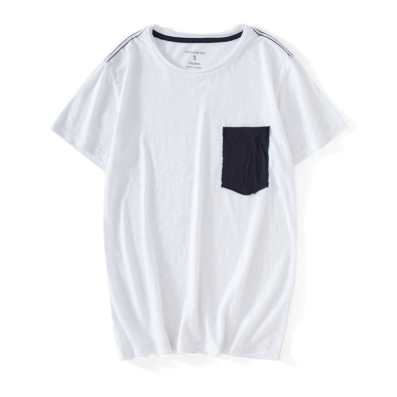 Dame afslappet T-shirt med brystlomme og kontrasterende detaljer Stilla