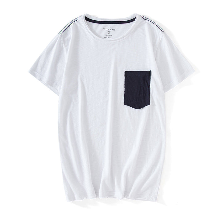 Dame afslappet T-shirt med brystlomme og kontrasterende detaljer Stilla
