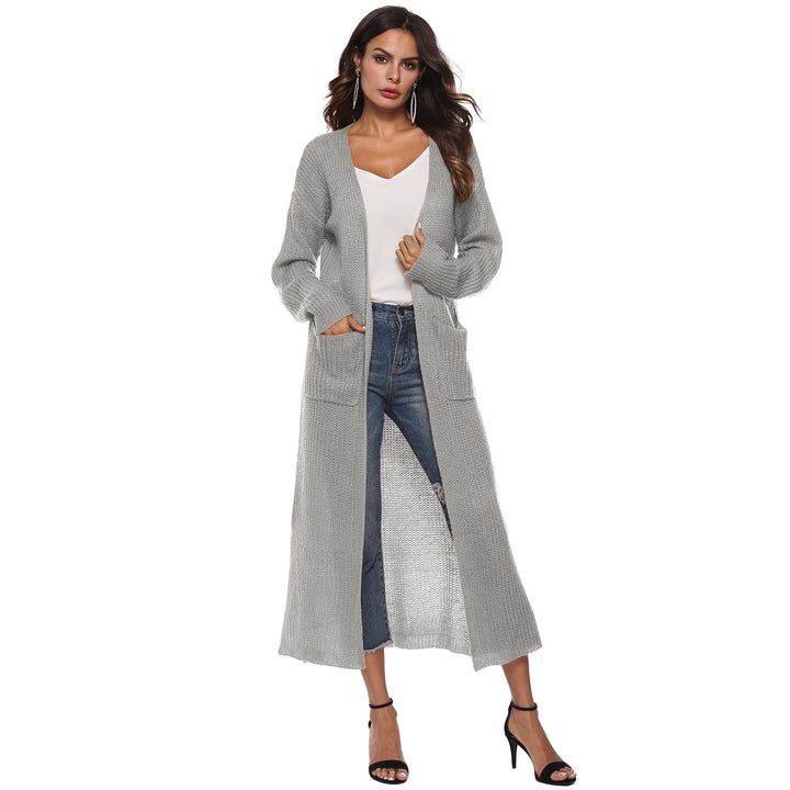 Femme lang cardigan med lommer Stilla
