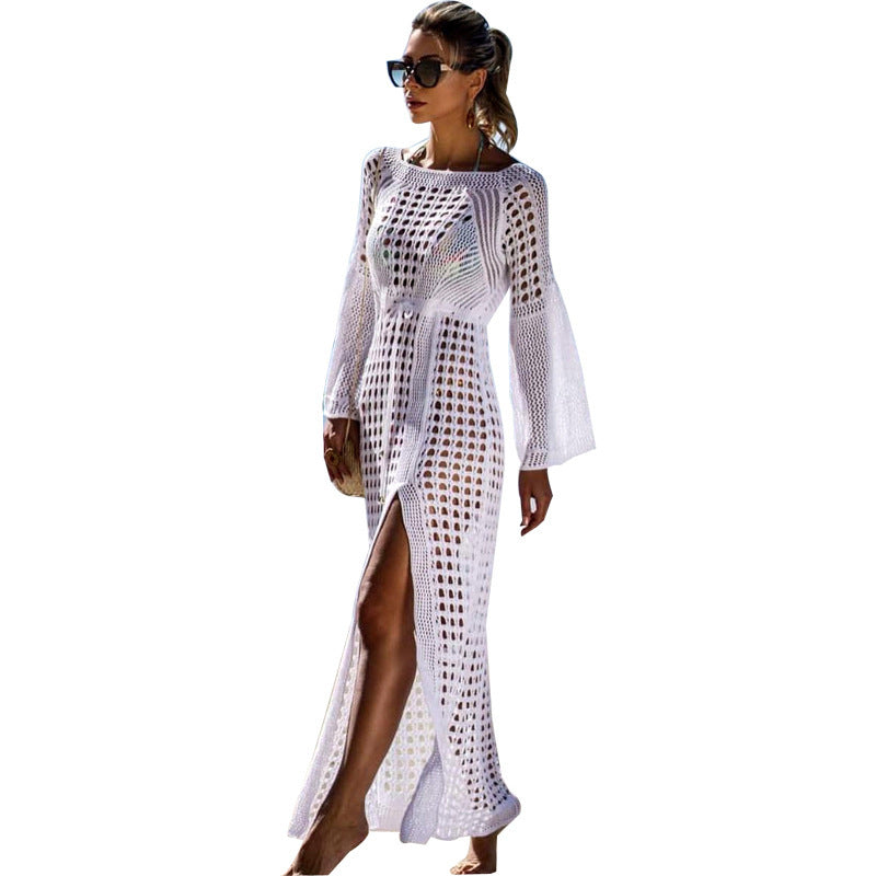 Kvinder Hæklet Strand Maxi Cover-Up Stilla
