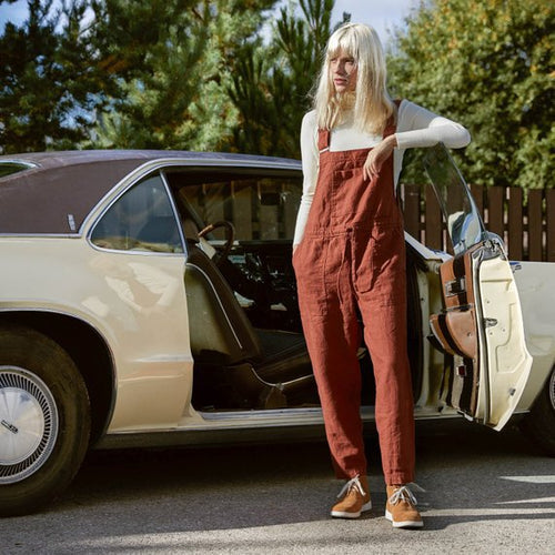 Dame Casual Overalls med justerbare stropper og elastisk taljebånd Stilla