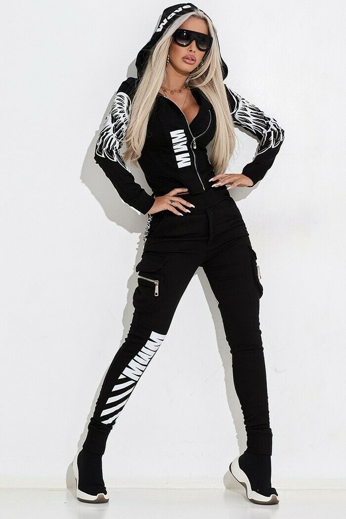Stilla | Street Style Lynlås Hoodie Casual Sæt