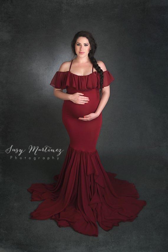 Dame Off-Shoulder Havfrue Maxi Kjole Stilla