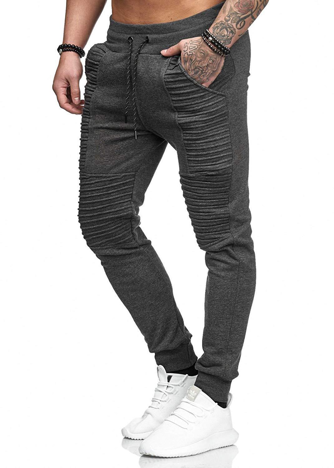 Herre afslappet joggingbukser med strukturerede indsatser og elastisk talje Stilla