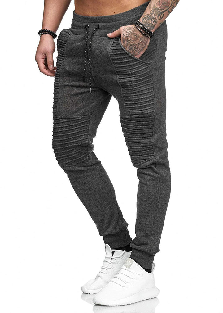 Herre afslappet joggingbukser med strukturerede indsatser og elastisk talje Stilla