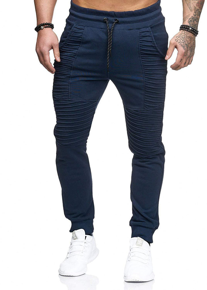 Herre afslappet joggingbukser med strukturerede indsatser og elastisk talje Stilla