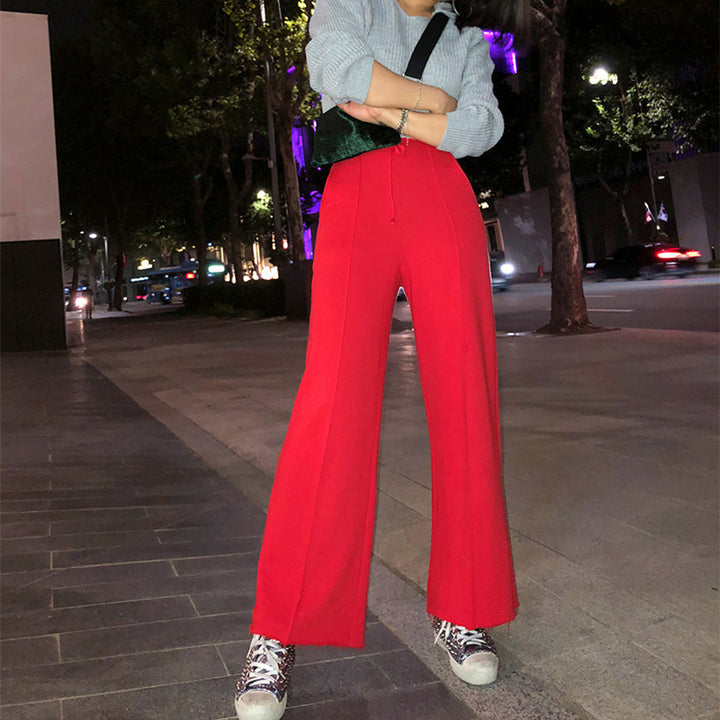 Kvindernes afslappede loungewear sæt med cropped zip hoodie og brede bukser Stilla