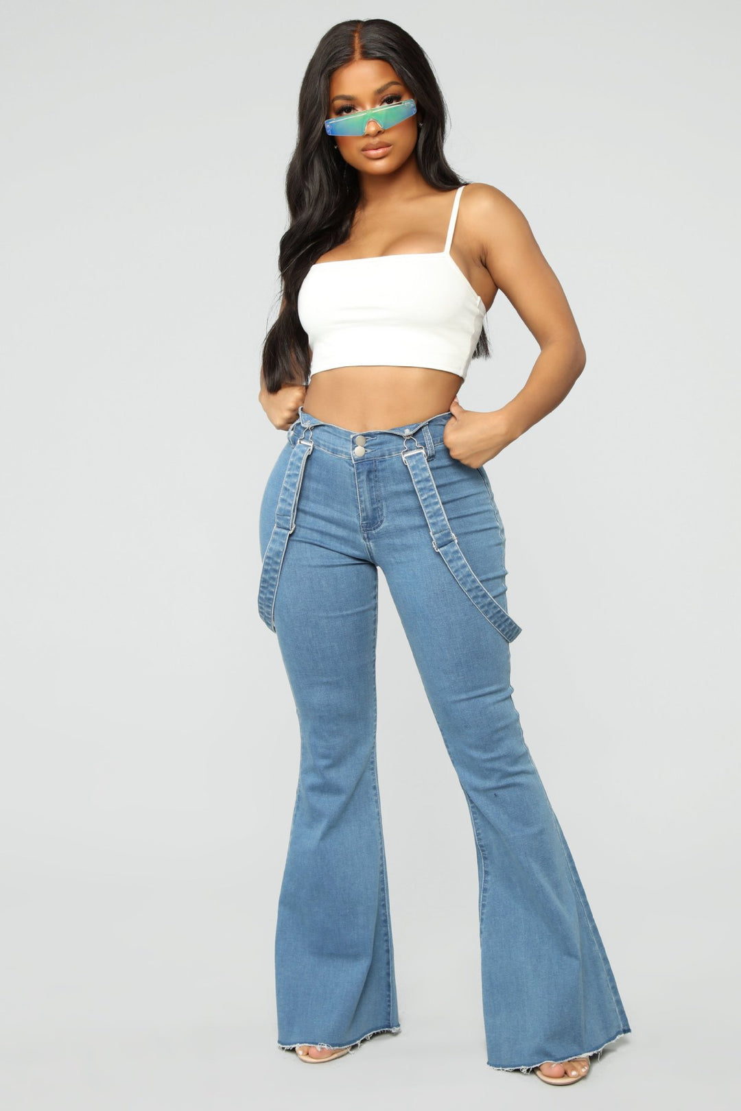 Dame Flared Jeans med høj talje Stilla