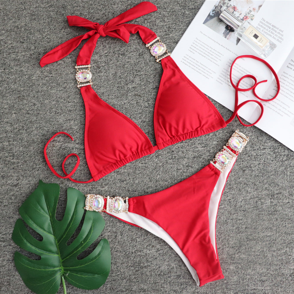 Dame Chic Hals-Top Bikini Sæt Stilla