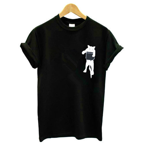 Dame Stilfuld T-Shirt med Kreativt Grafisk Design Stilla
