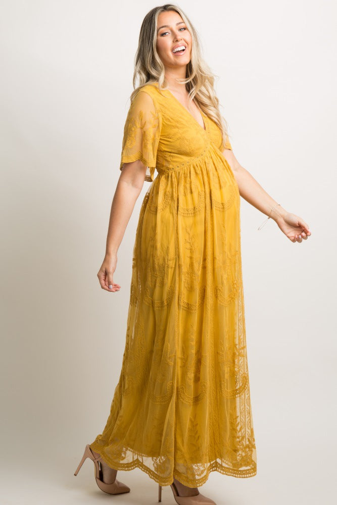 Elegant maxikjole til gravide Stilla