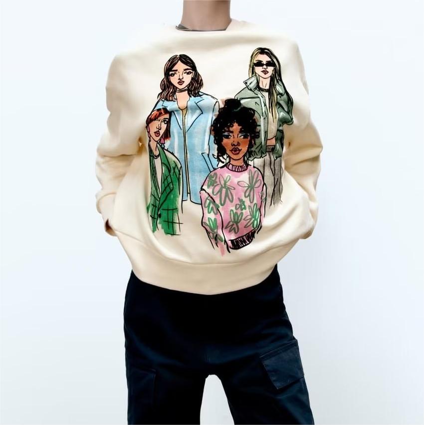 Stilla | Rundhals Sweatshirt til kvinder med grafik