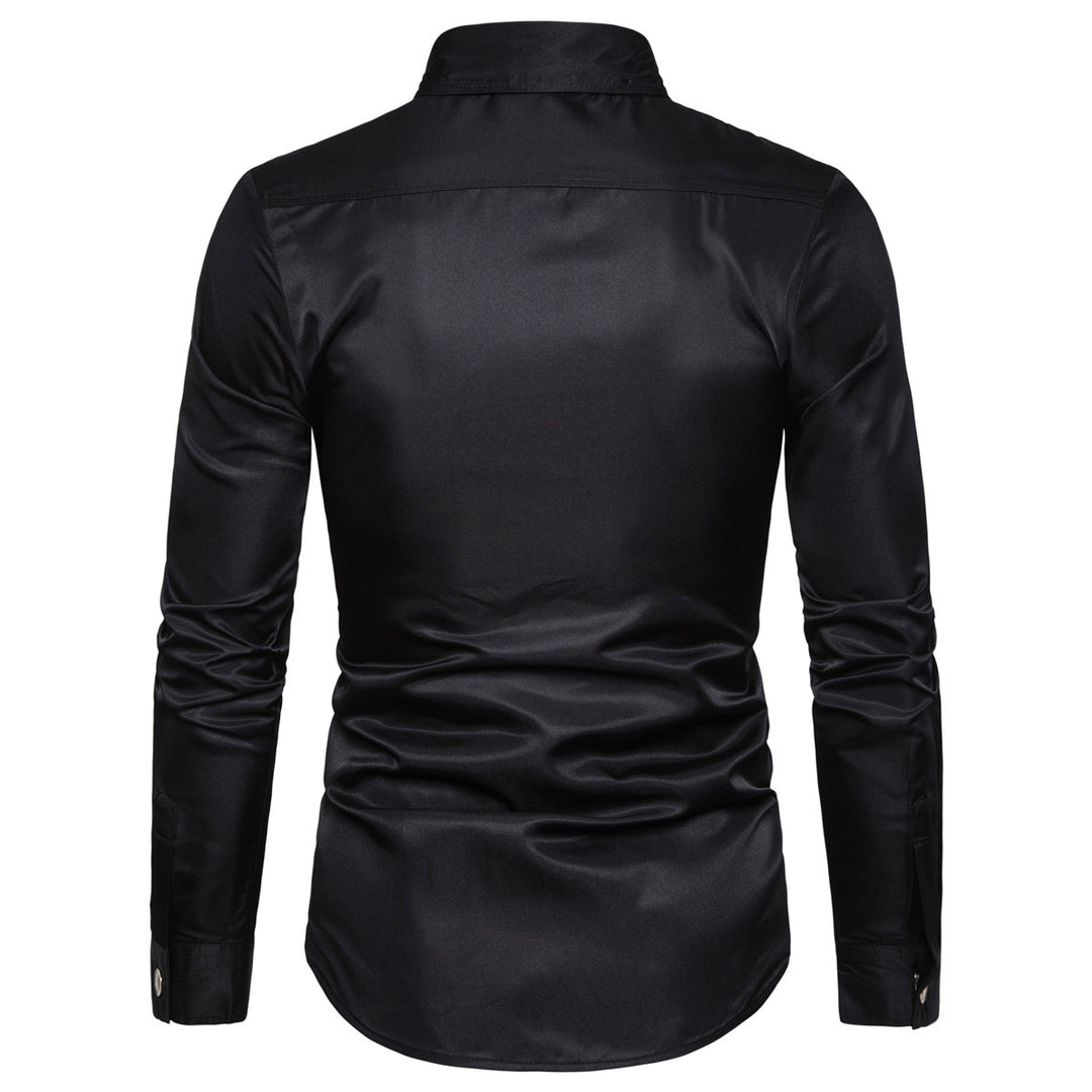 Herrer Edgy Studded Fashion Button-Up Skjorte Stilla