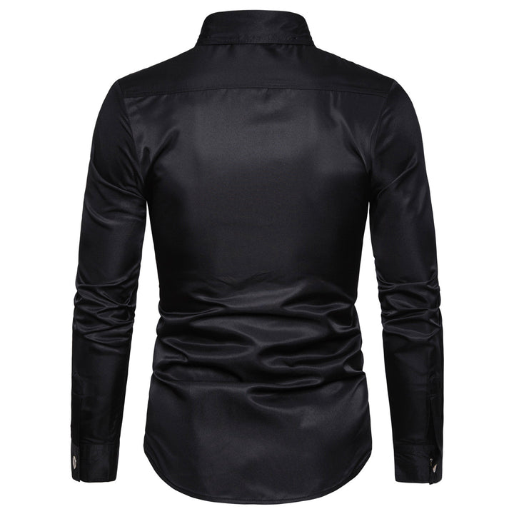 Herrer Edgy Studded Fashion Button-Up Skjorte Stilla