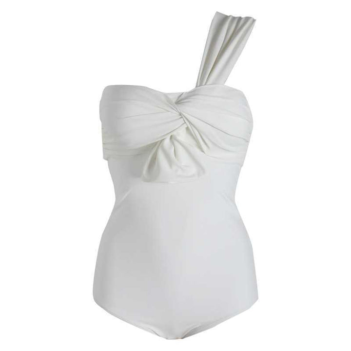 Dame Elegant Én-delt Badedragt med asymmetrisk snit og raffinerede drapering detaljer Stilla