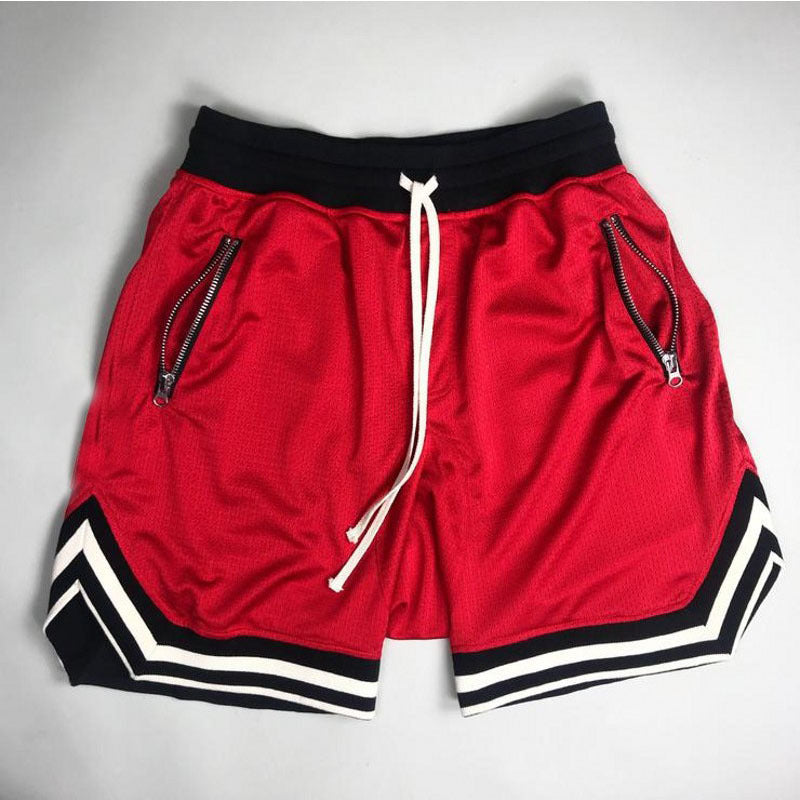 Herrer Sporty Træningsshorts med åndbart mesh-materiale og sidelommer med lynlås Stilla
