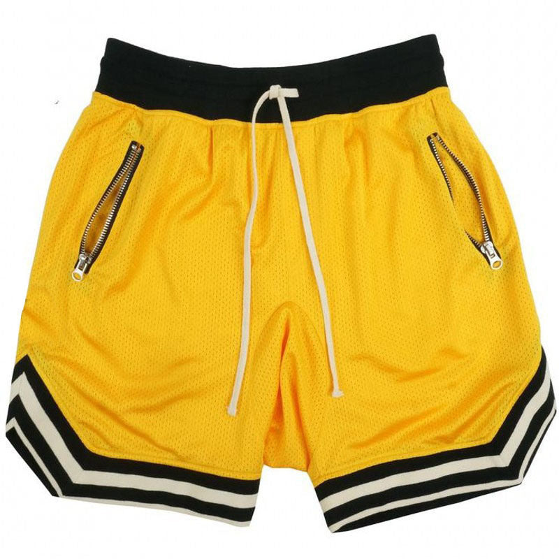 Herrer Sporty Træningsshorts med åndbart mesh-materiale og sidelommer med lynlås Stilla