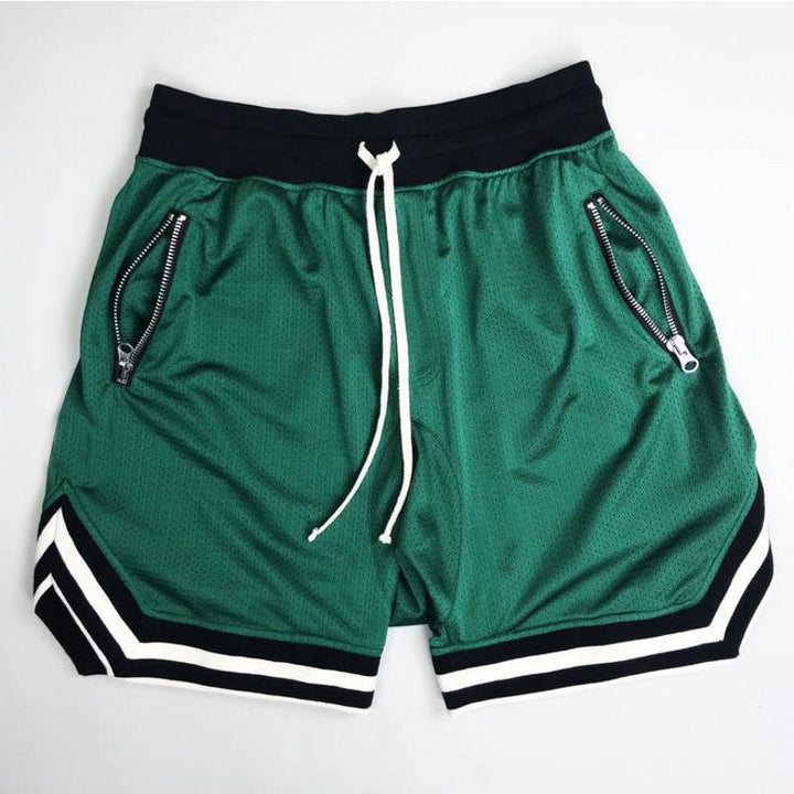 Herrer Sporty Træningsshorts med åndbart mesh-materiale og sidelommer med lynlås Stilla