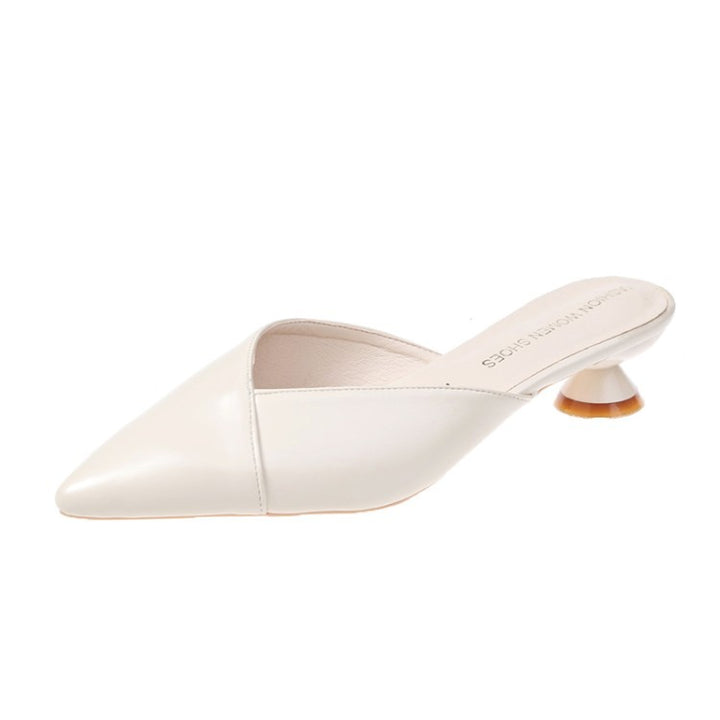 Dame Elegante Slingback-sandaler med spids form og komfortabel blokhæl Stilla