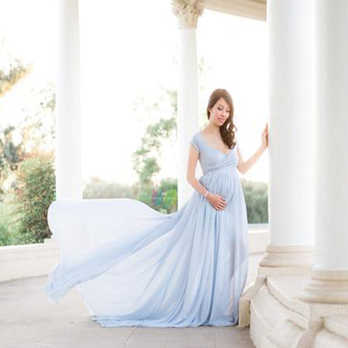 Dame flydende chiffon graviditetskjole Stilla