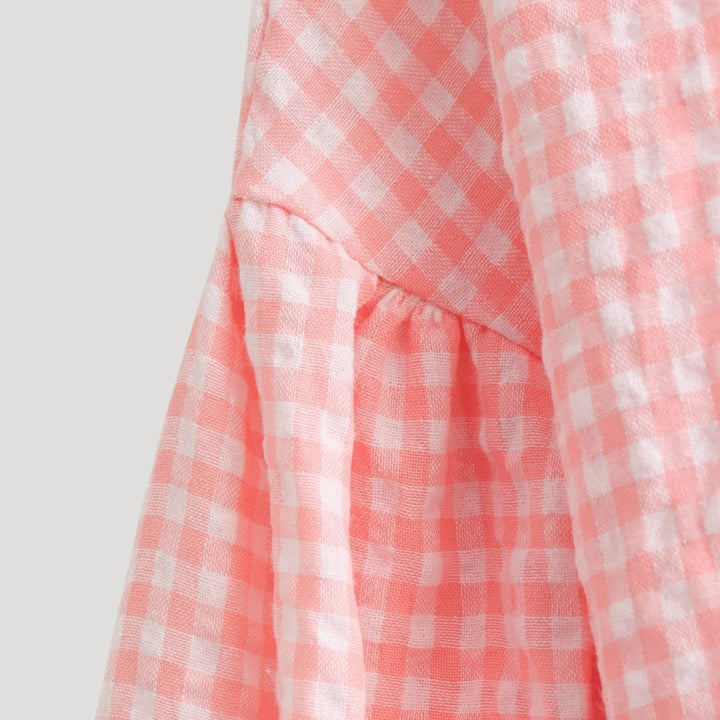 Stilla | Gingham Bånd Front Strikketrøje Med Hjerte Detaljer