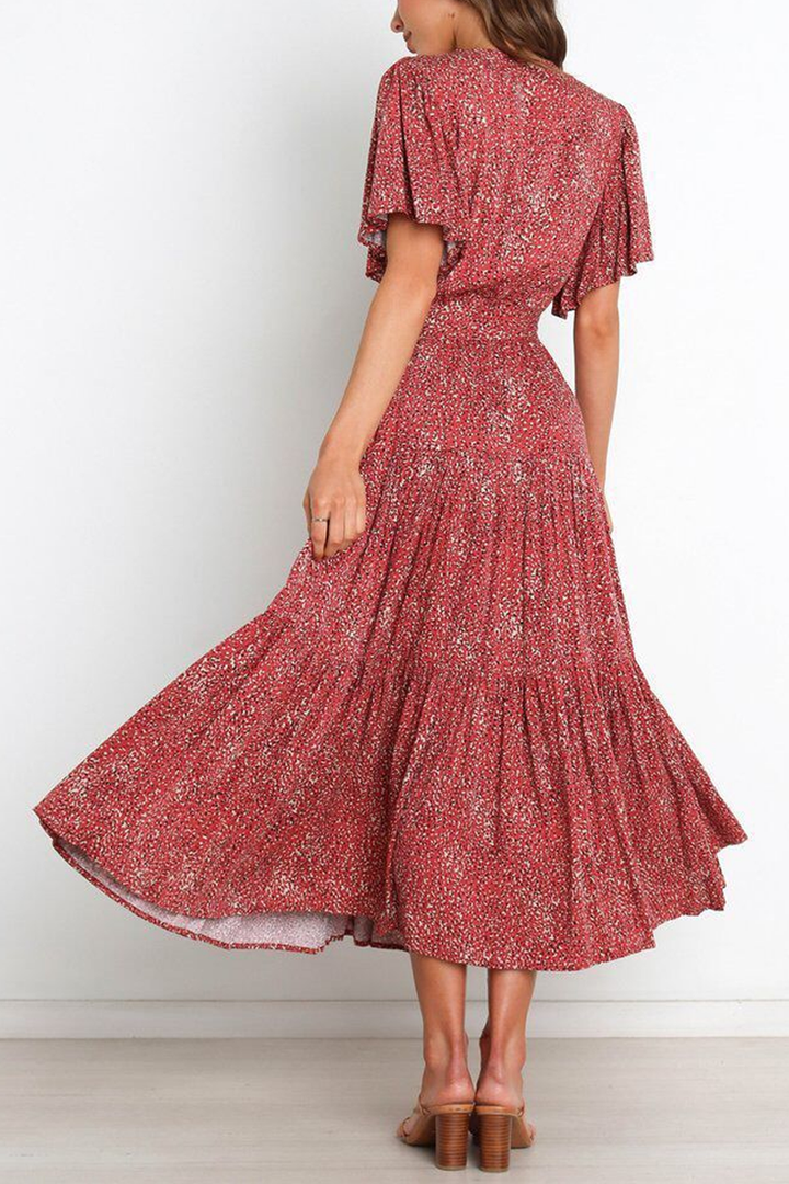 Stilla | Sunshine Grace Floral Midi Kjole
