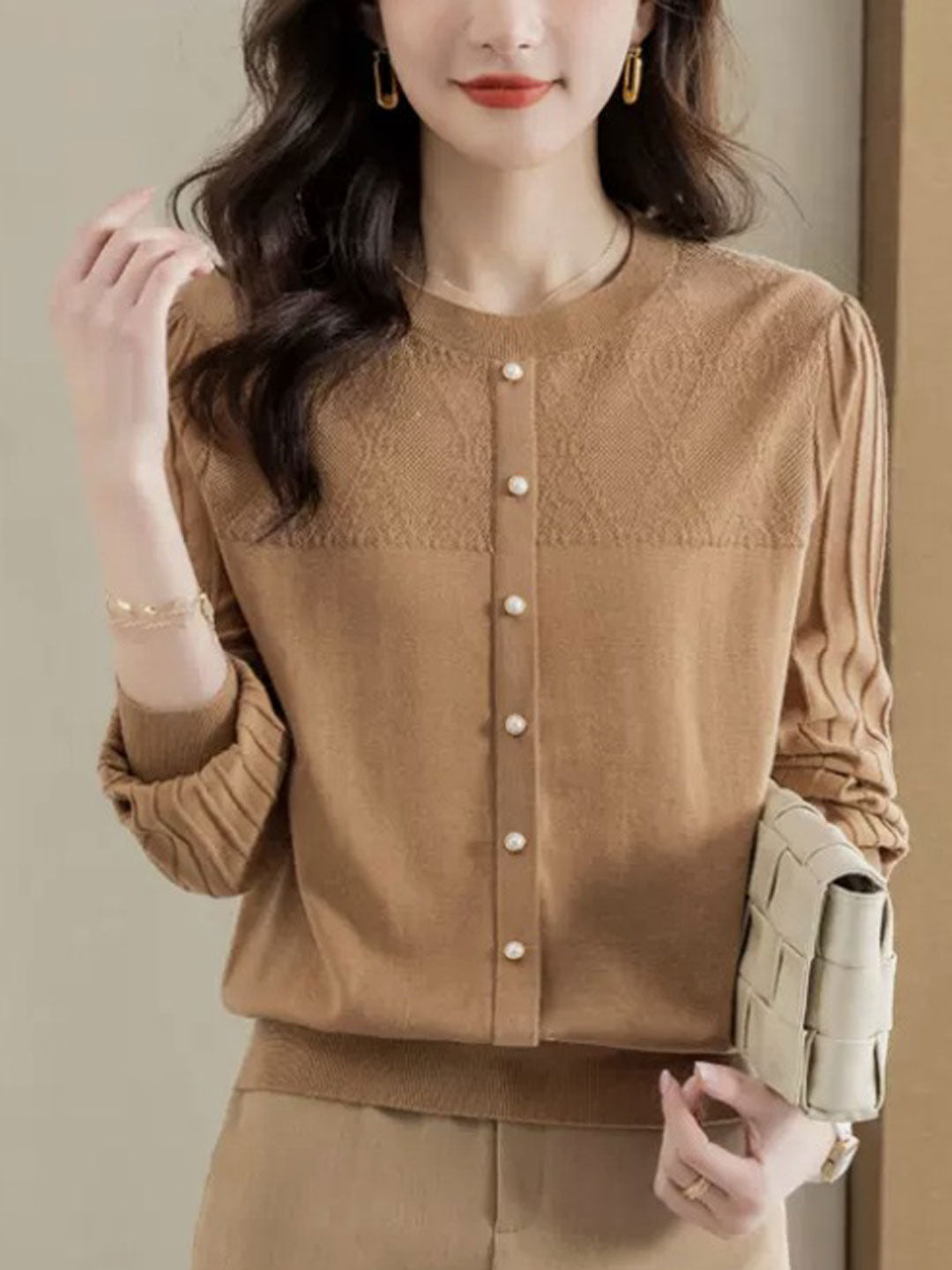Stilla | Bluse Langærmet Rund Hals Bluse