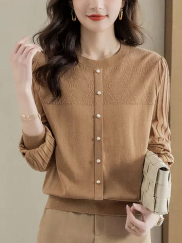 Stilla | Bluse Langærmet Rund Hals Bluse