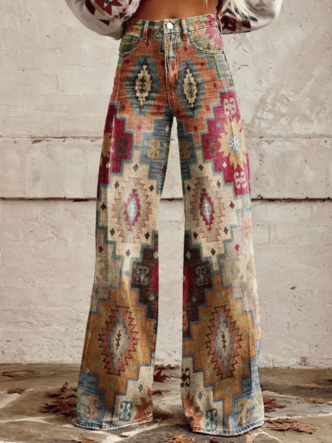 Stilla | Vintage Boho Bredbensbukser